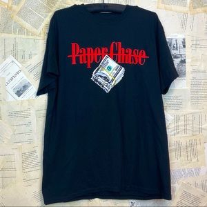 Graphic Print T-shirt Money Paper Chase Size L